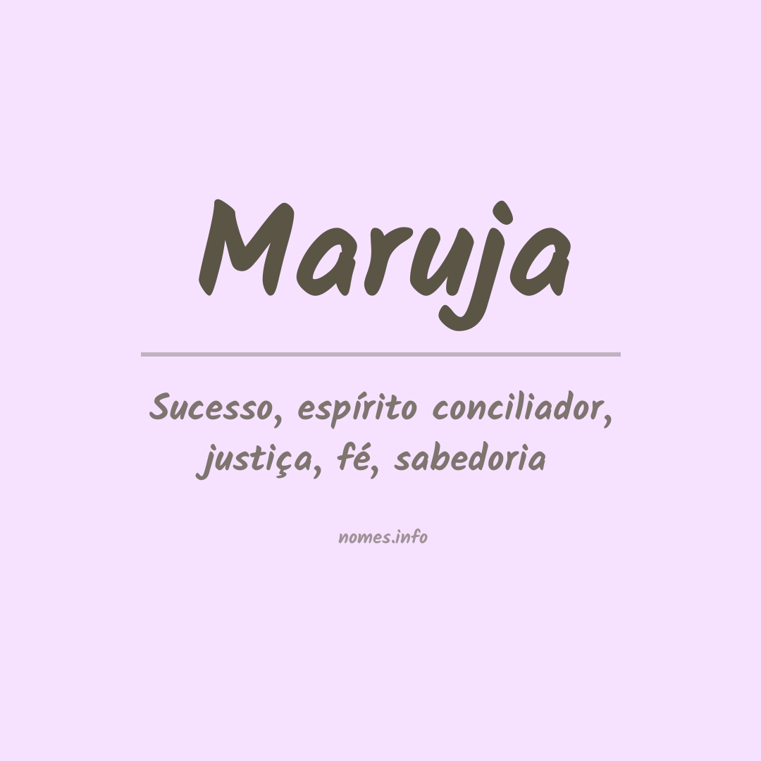 Significado do nome Maruja