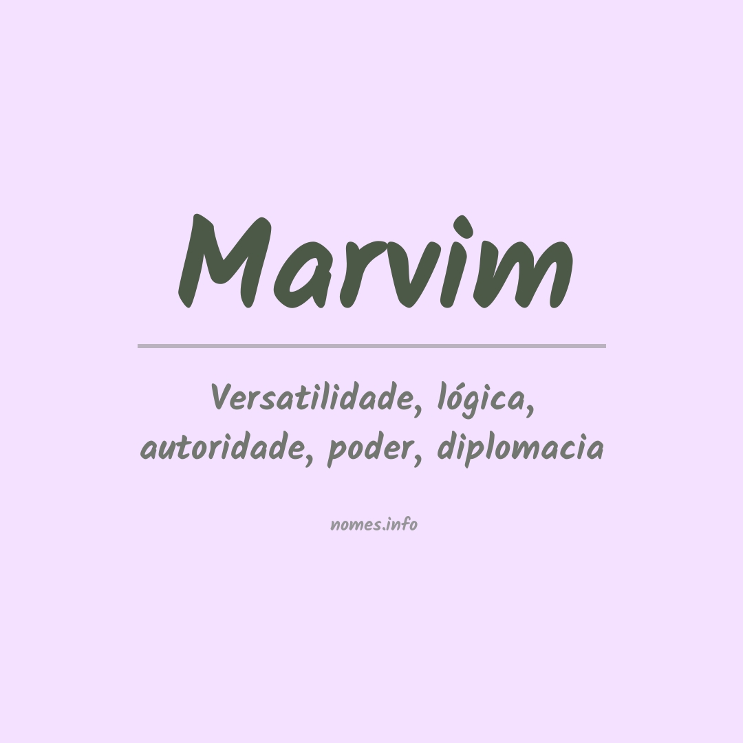 Significado do nome Marvim