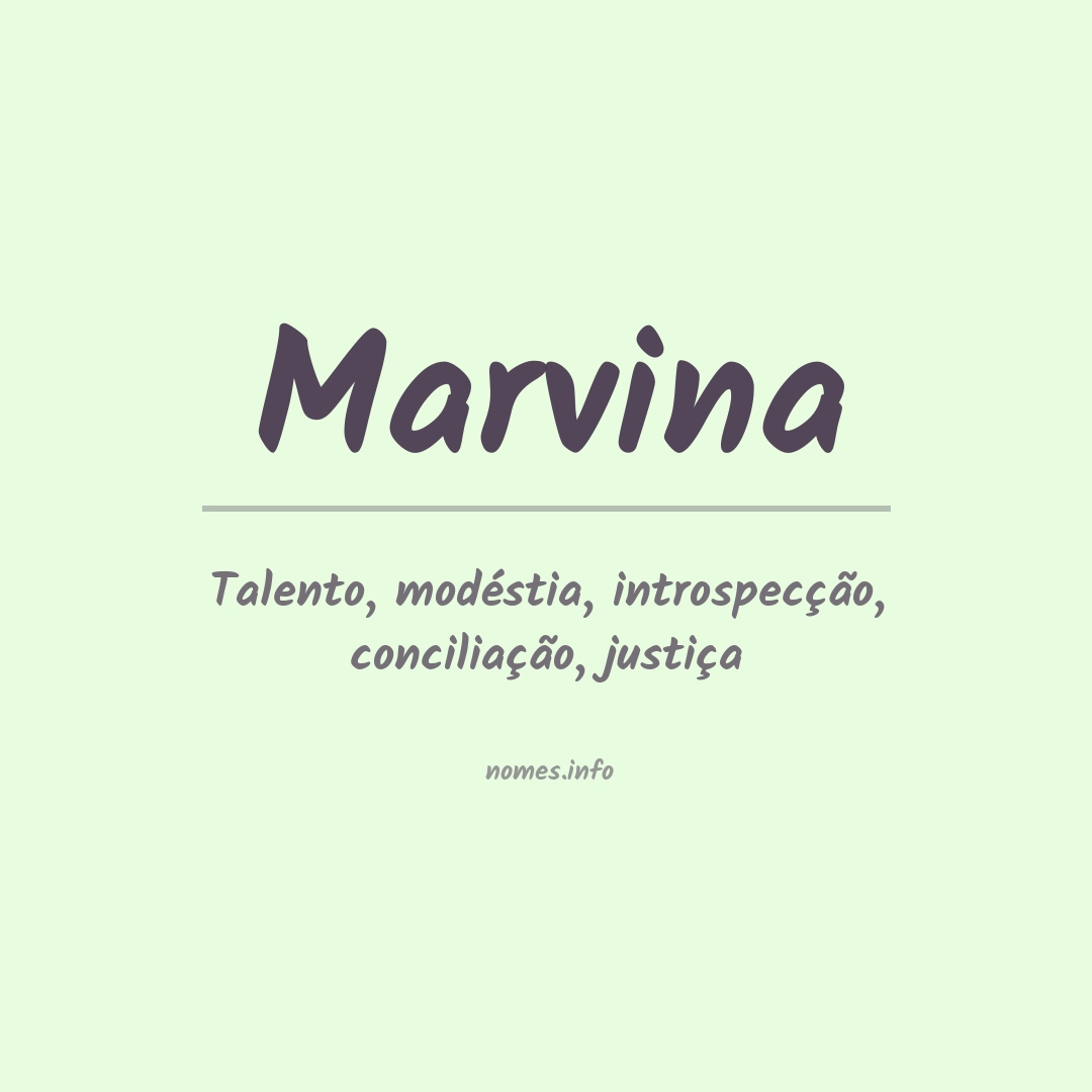 Significado do nome Marvina