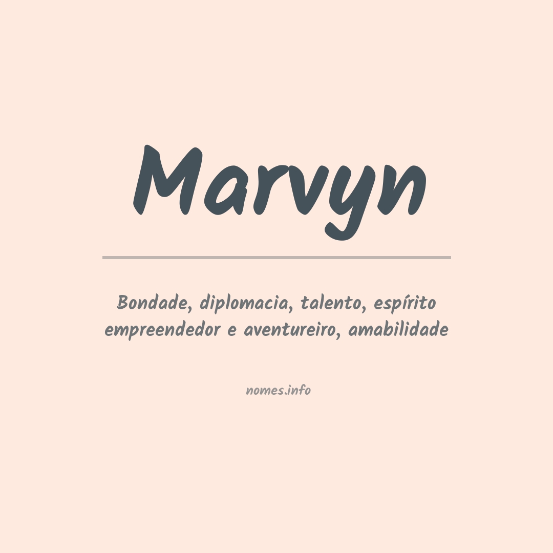 Significado do nome Marvyn