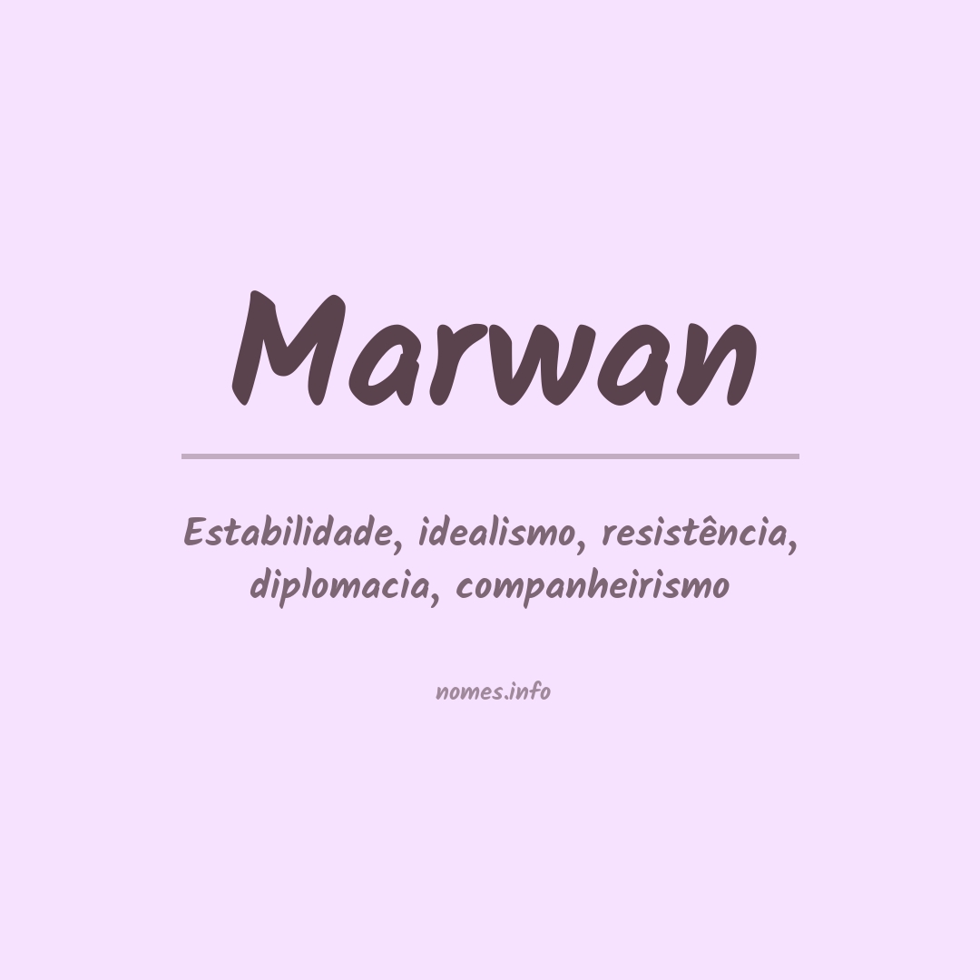 Significado do nome Marwan