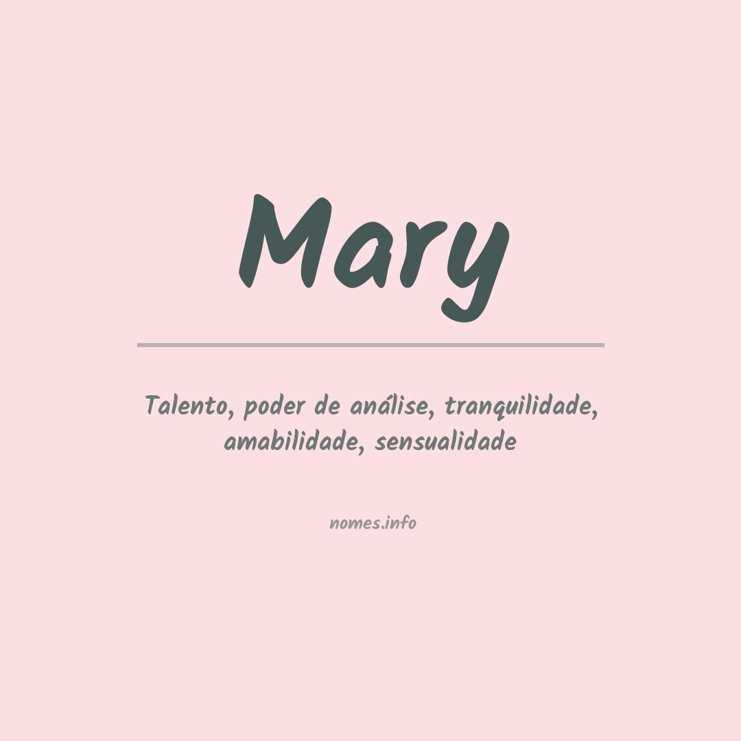 Significado do nome Mary