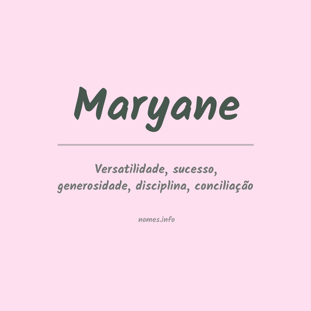 Significado do nome Maryane