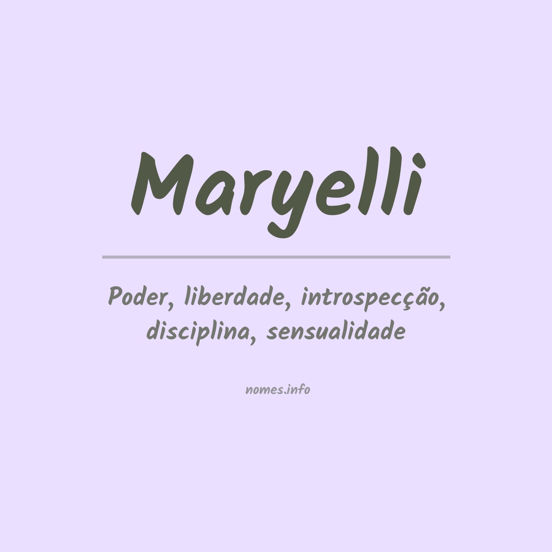 Significado do nome Maryelli