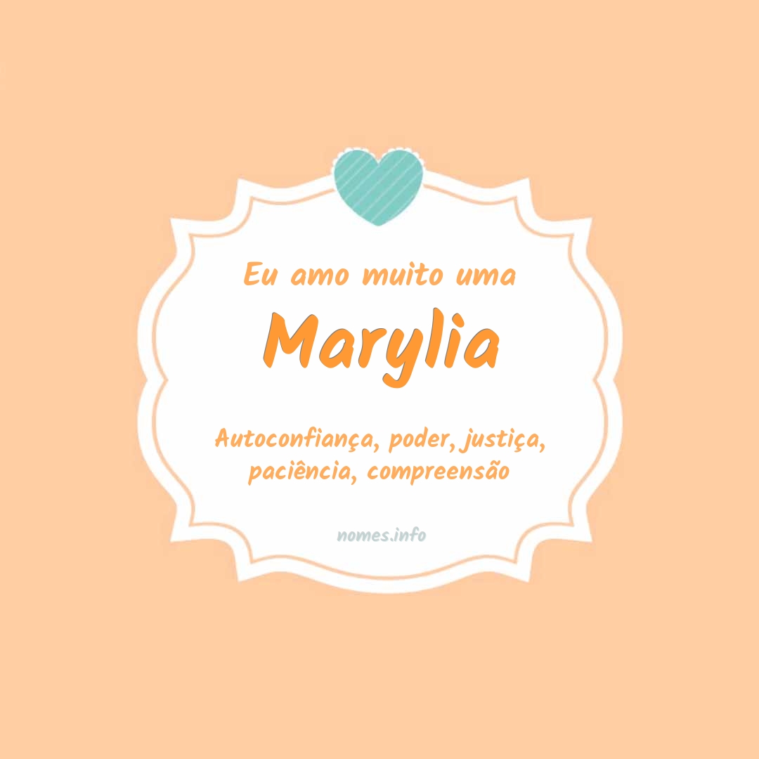 Eu amo muito Marylia
