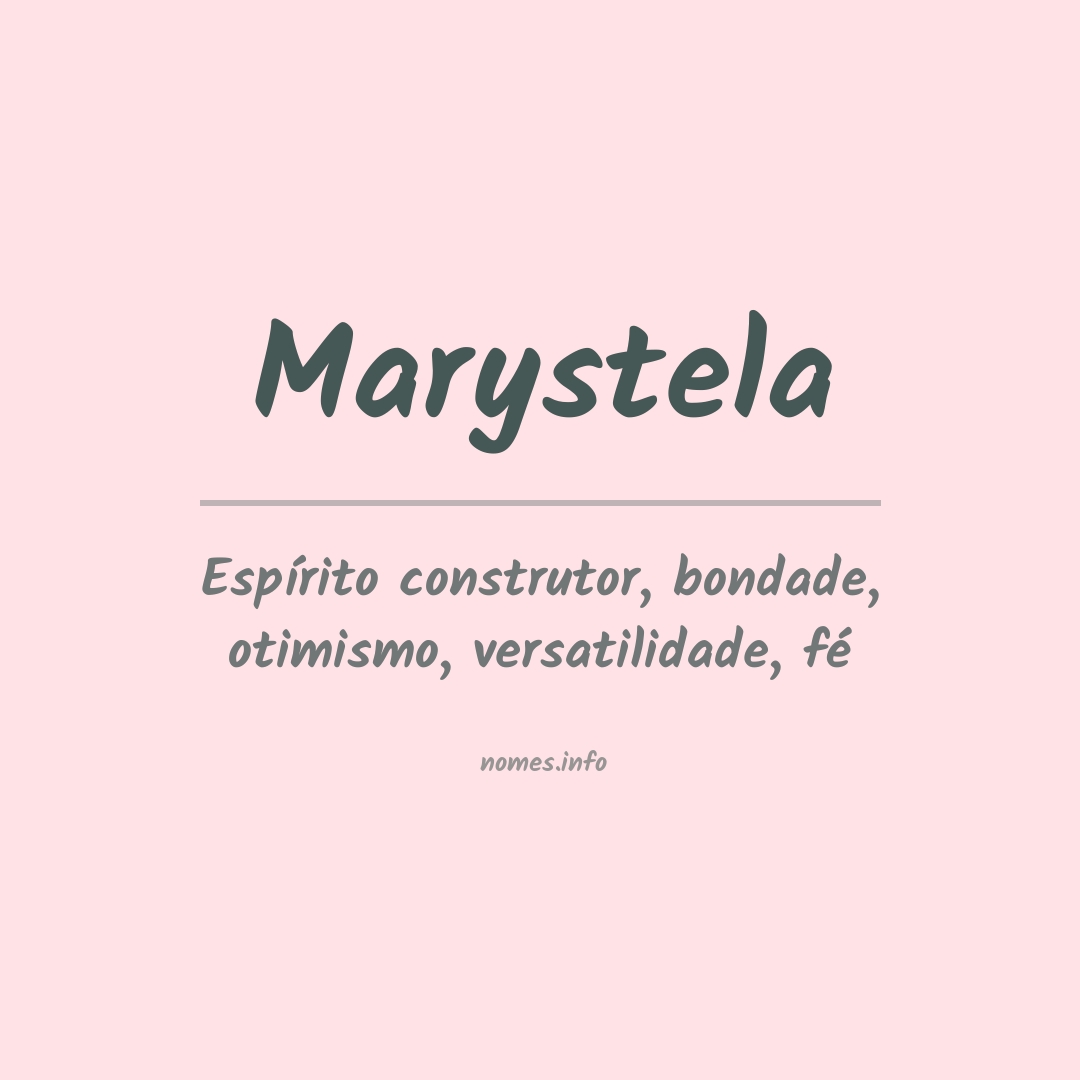 Significado do nome Marystela