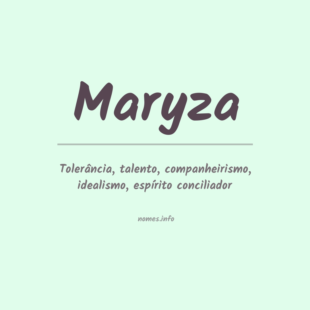 Significado do nome Maryza