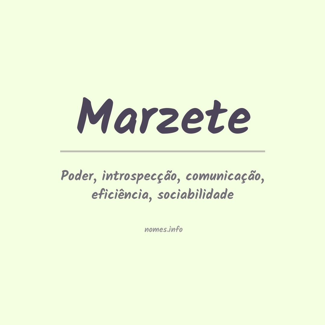 Significado do nome Marzete