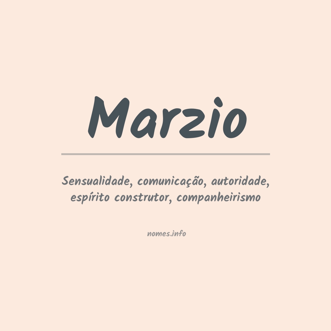 Significado do nome Marzio Significado do nome Marzio