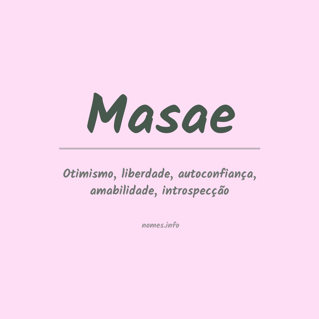 Significado do nome Masae