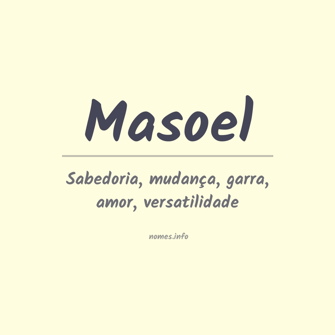 Significado do nome Masoel