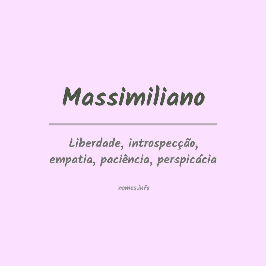 Significado do nome Massimiliano