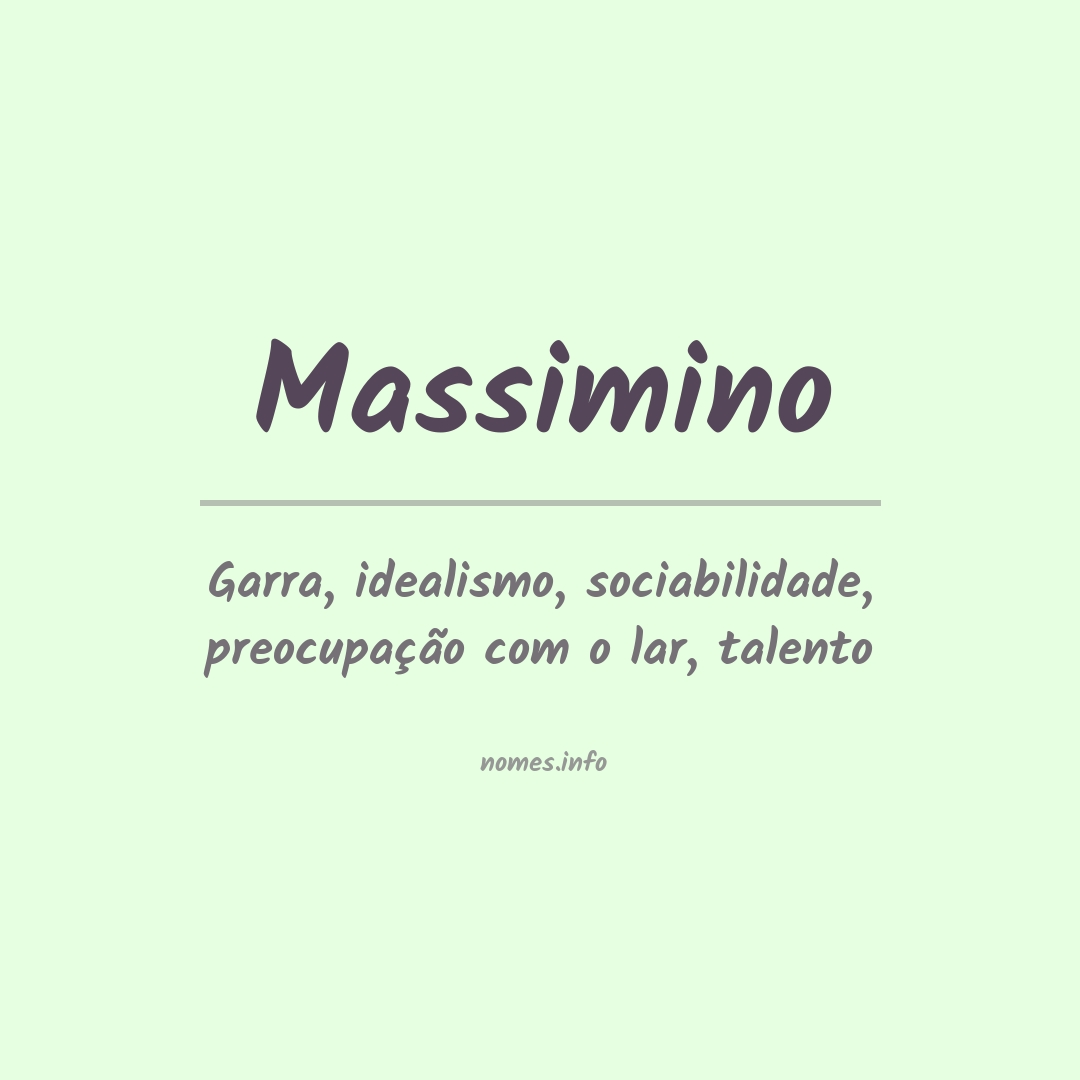 Significado do nome Massimino