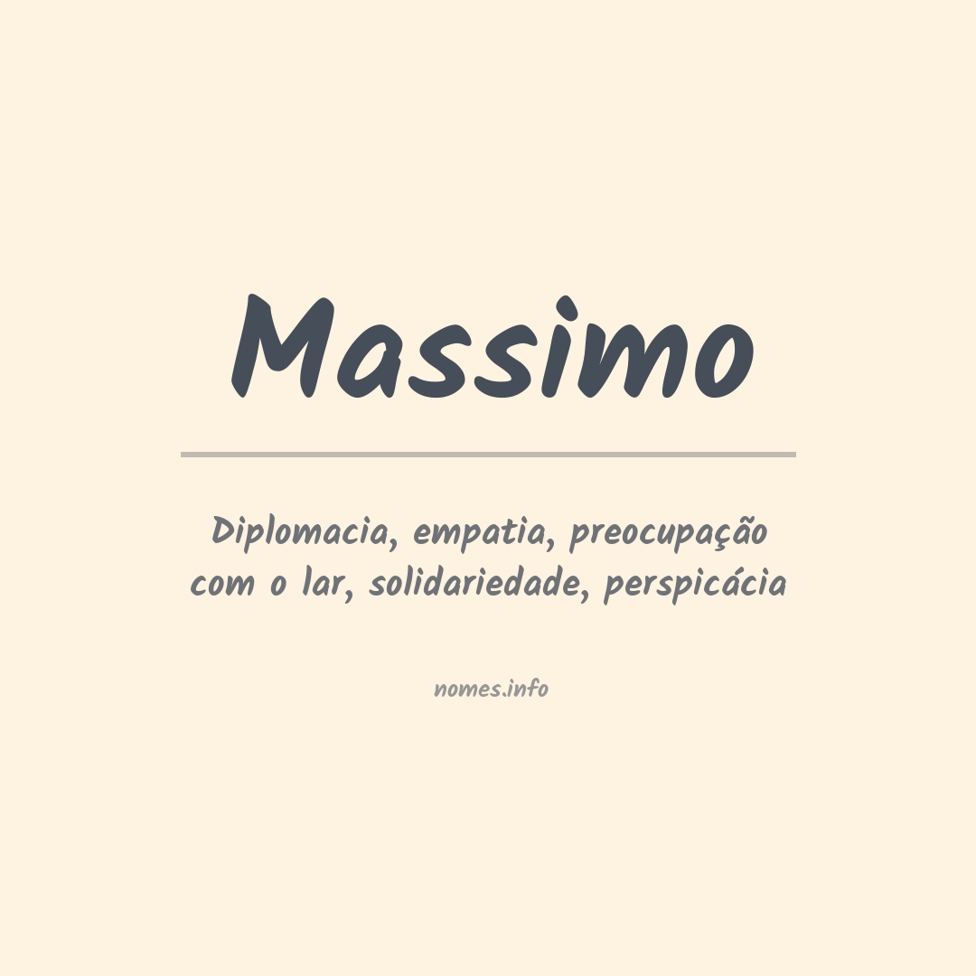 Significado do nome Massimo