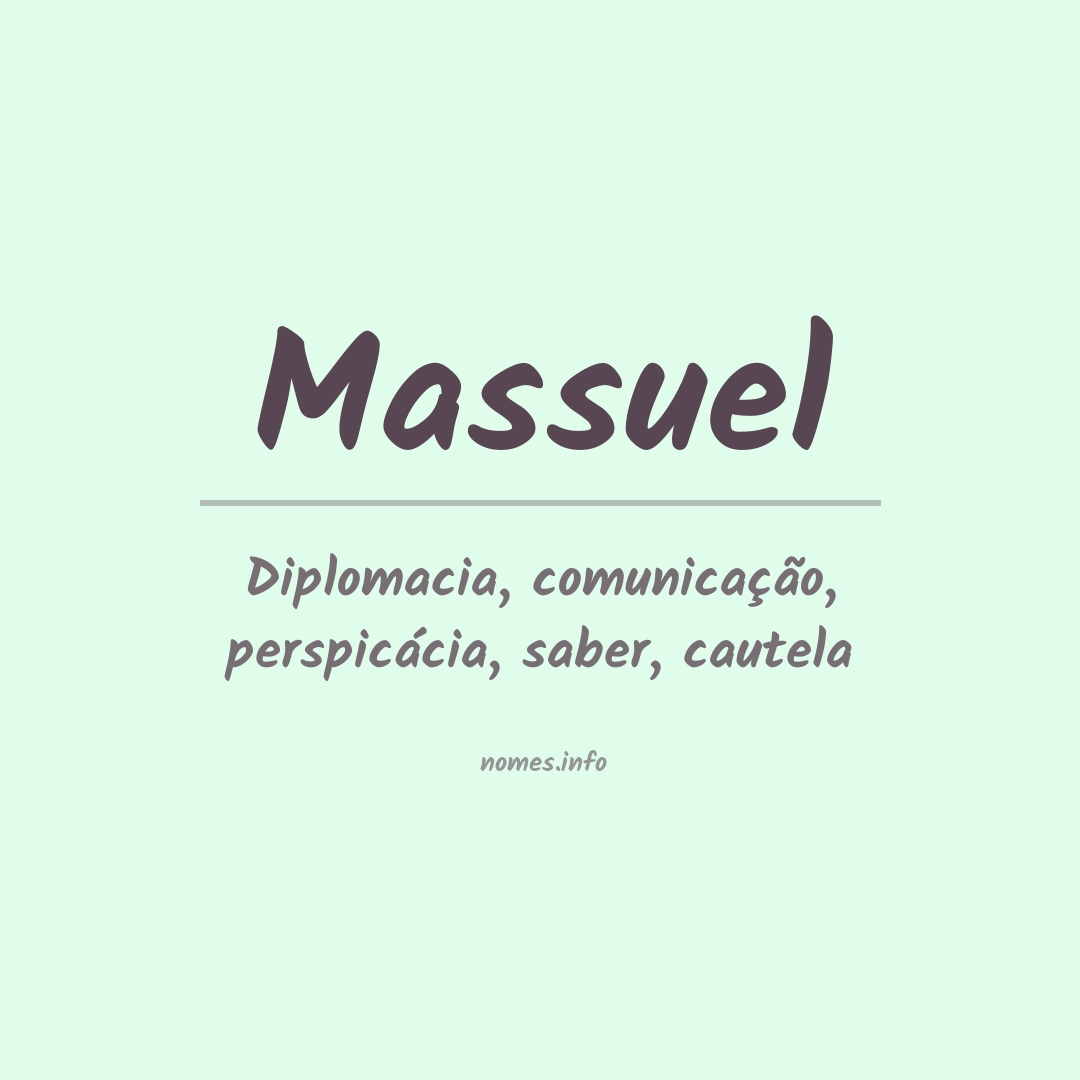 Significado do nome Massuel