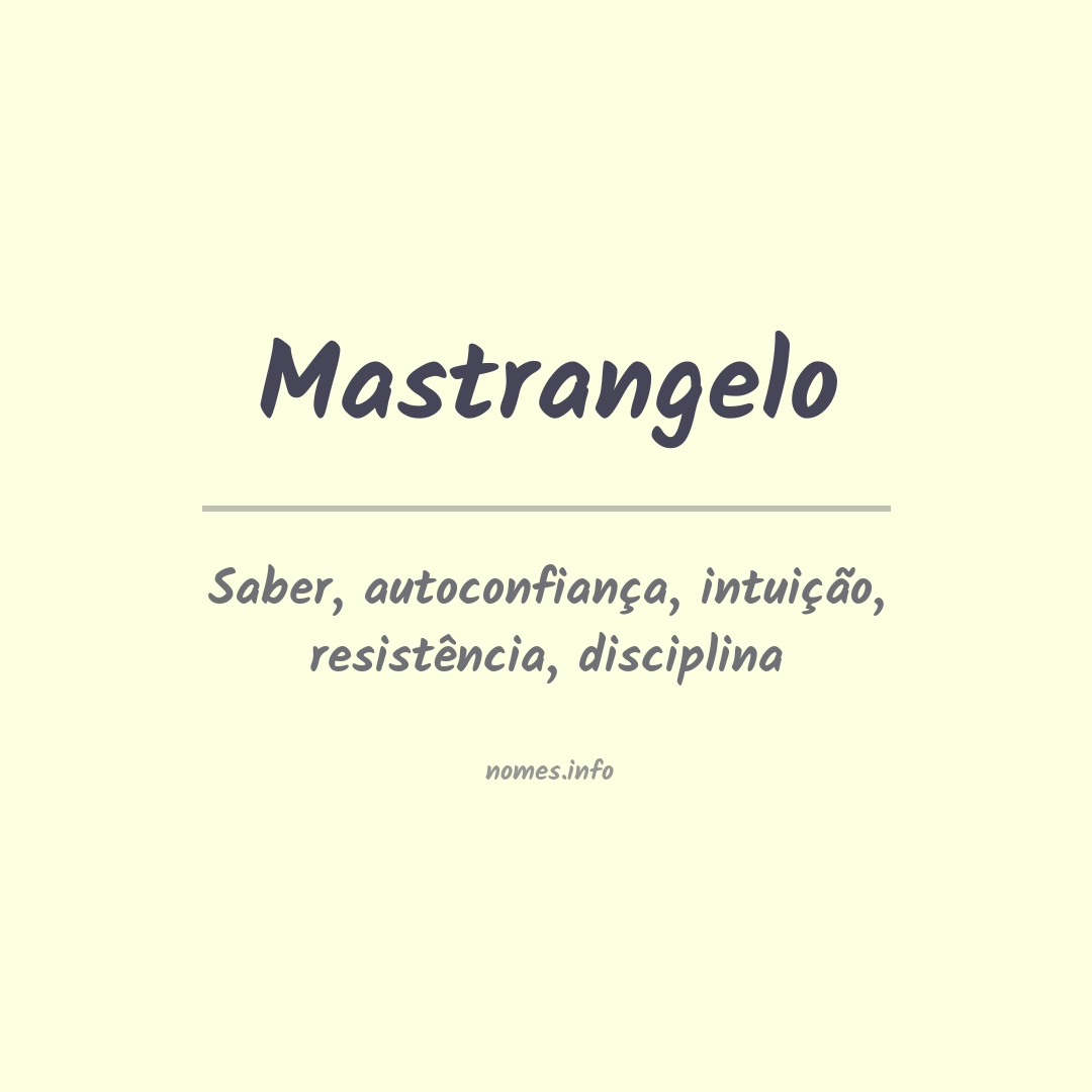 Significado do nome Mastrangelo