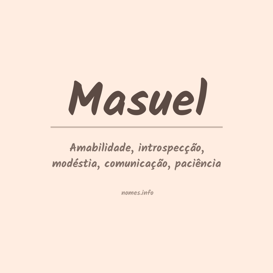 Significado do nome Masuel