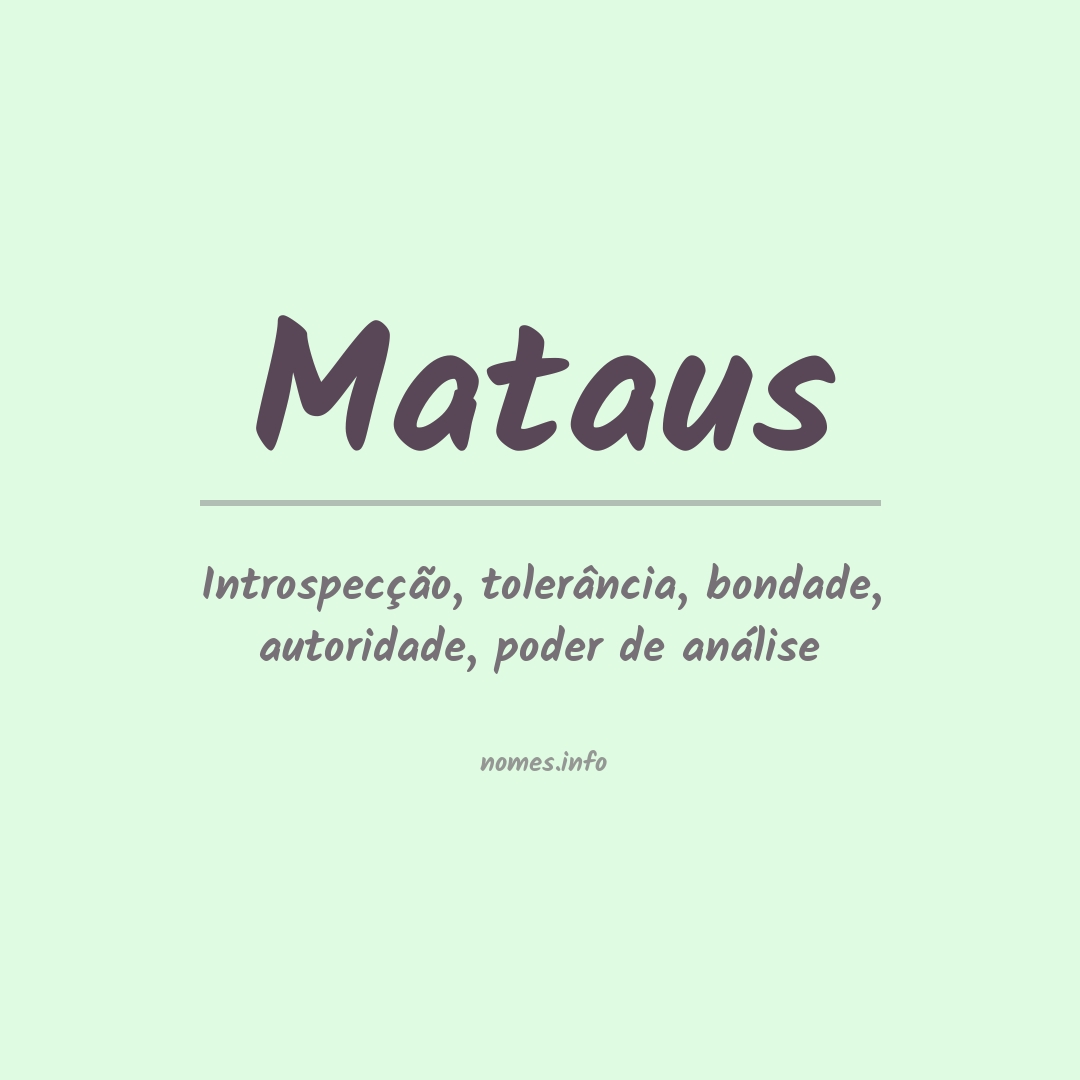 Significado do nome Mataus