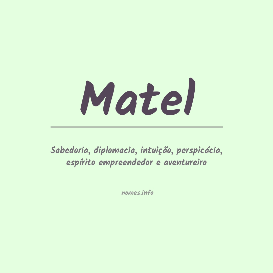 Significado do nome Matel