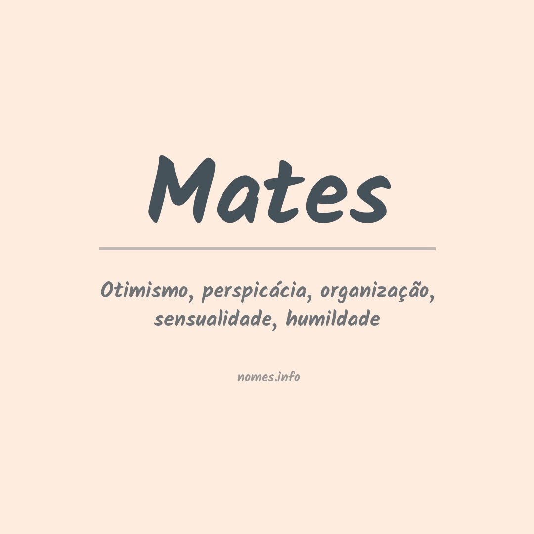 Significado do nome Mates