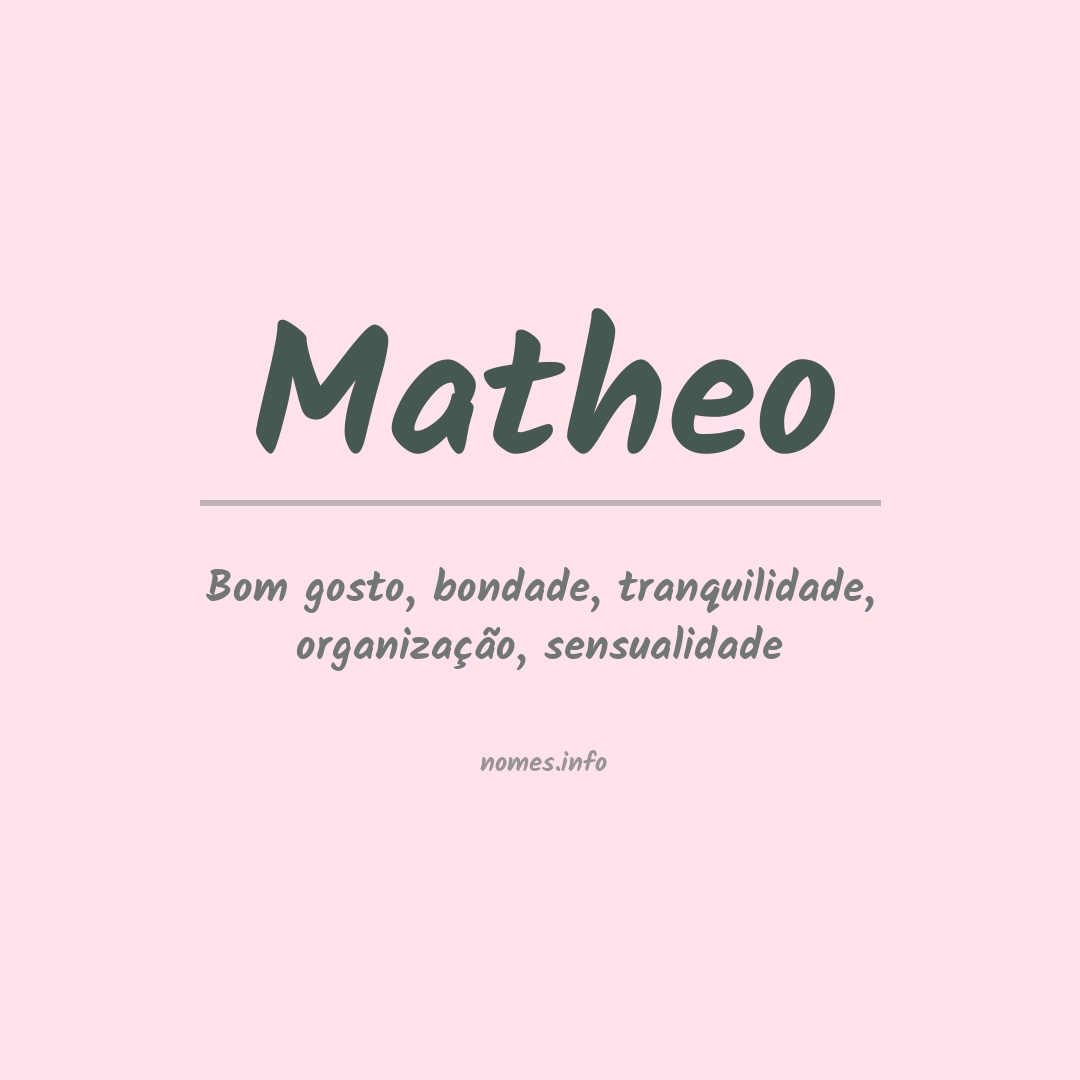 Significado do nome Matheo