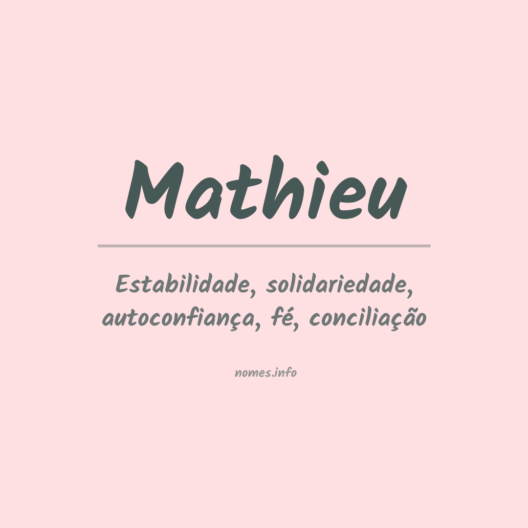 Significado do nome Mathieu