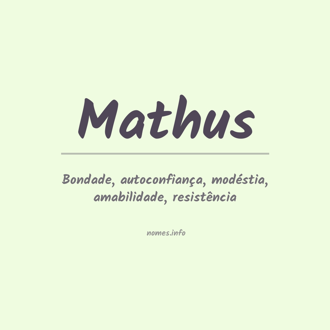 Significado do nome Mathus