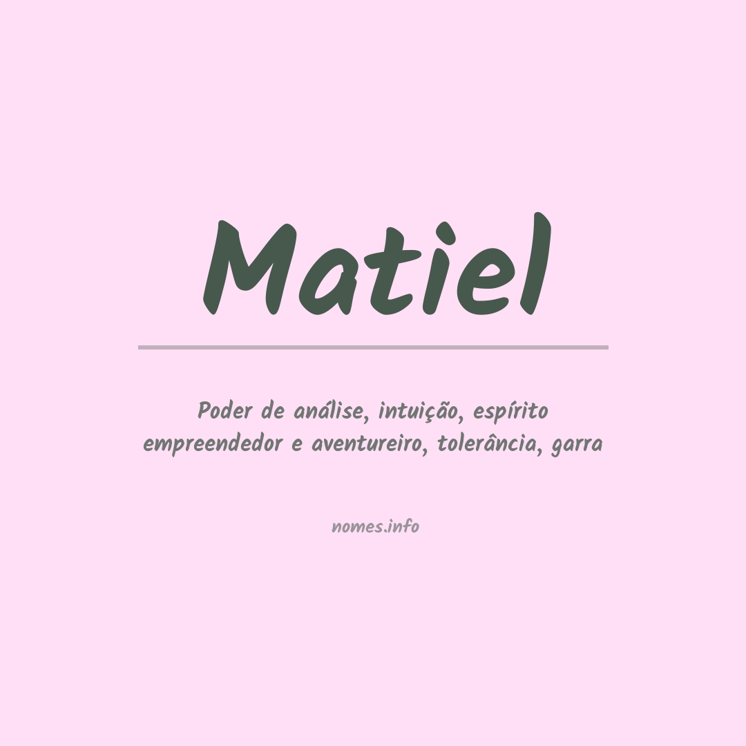 Significado do nome Matiel