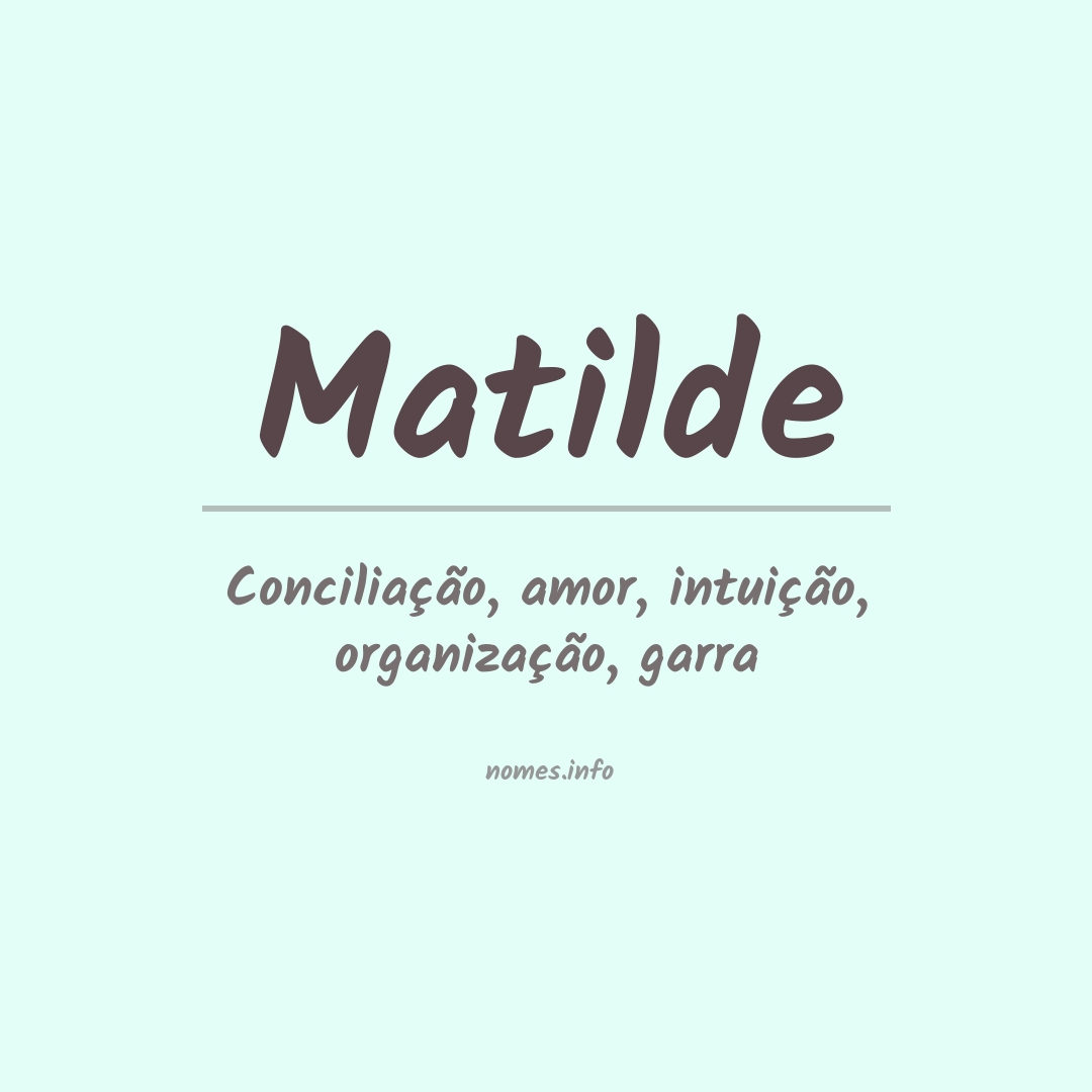 Significado do nome Matilde
