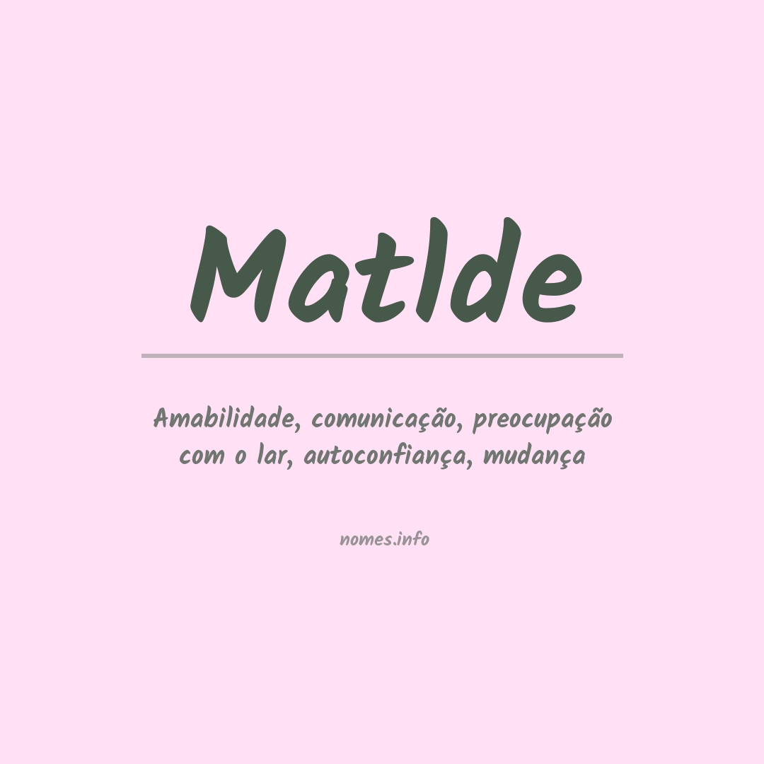 Significado do nome Matlde