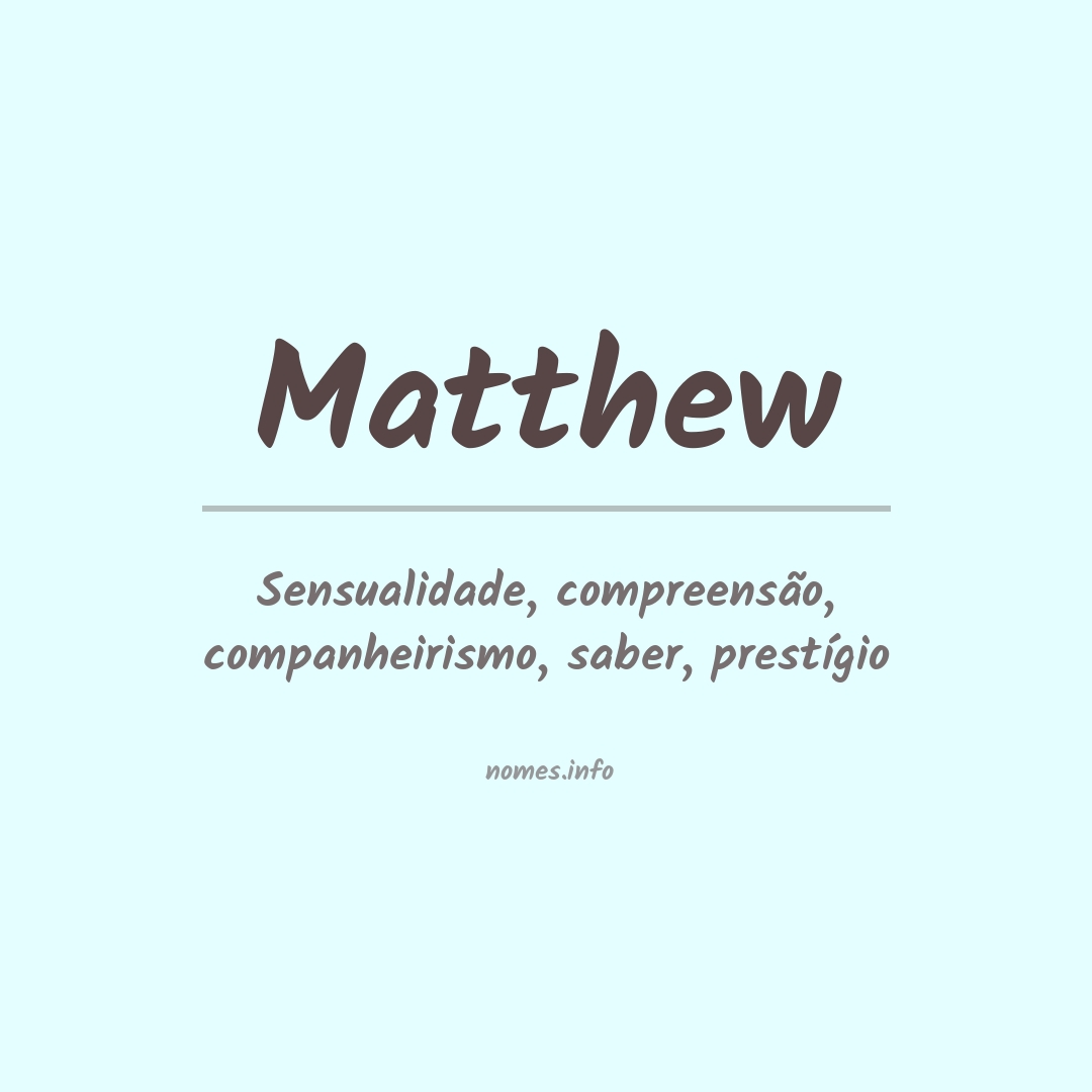 Significado do nome Matthew