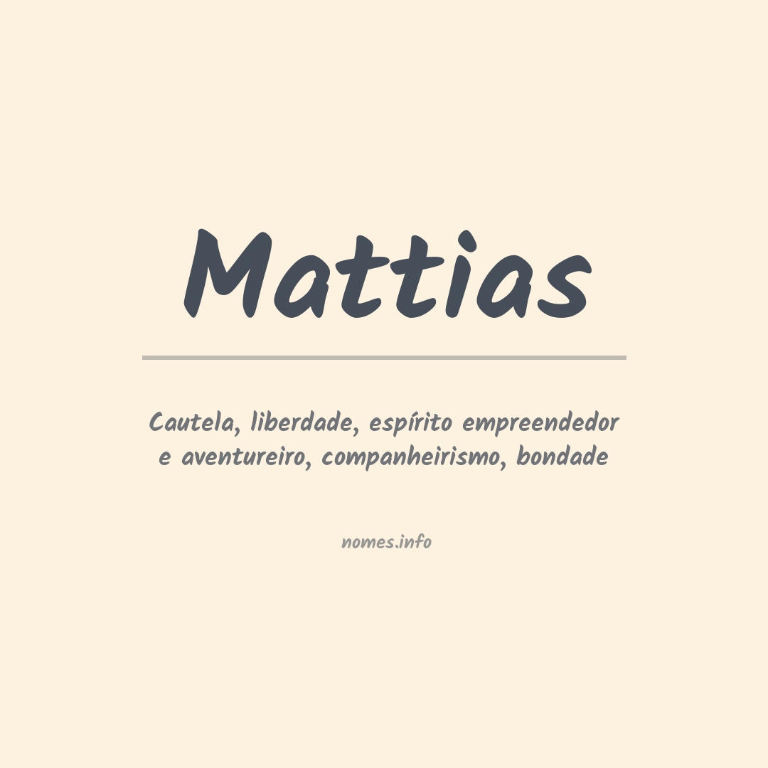 Significado do nome Mattias