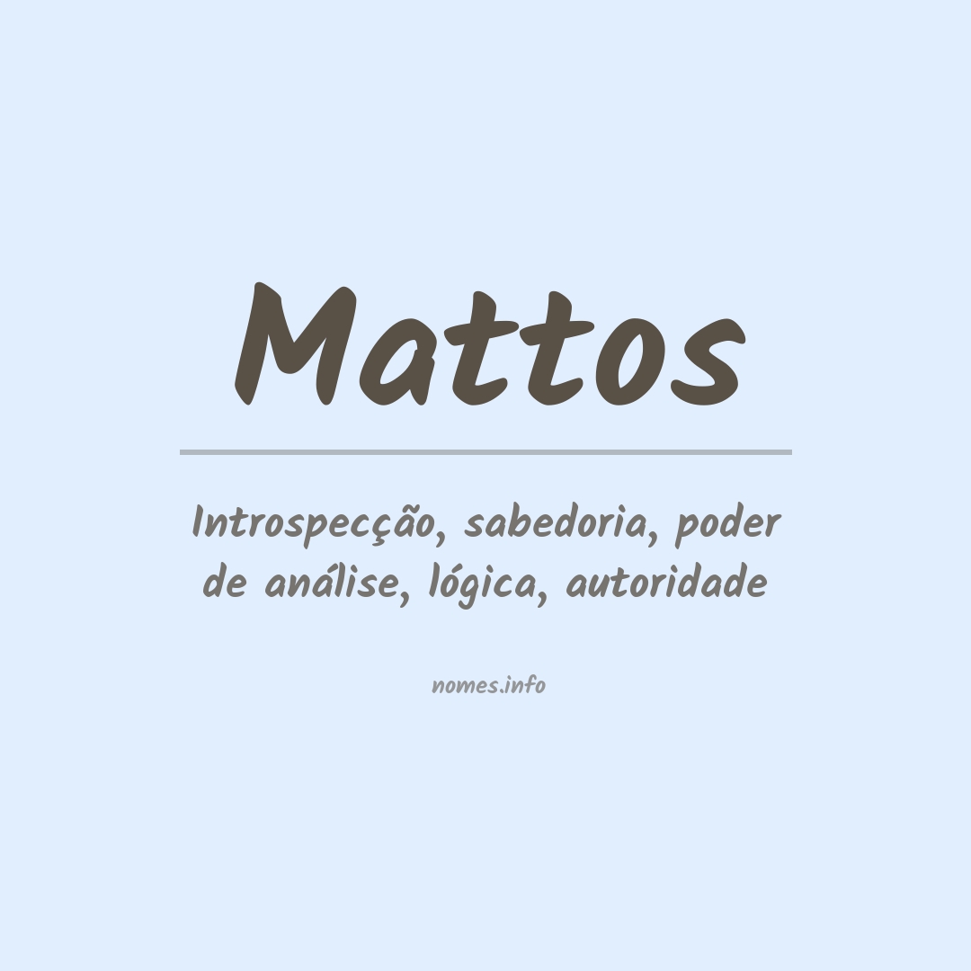 Significado do nome Mattos