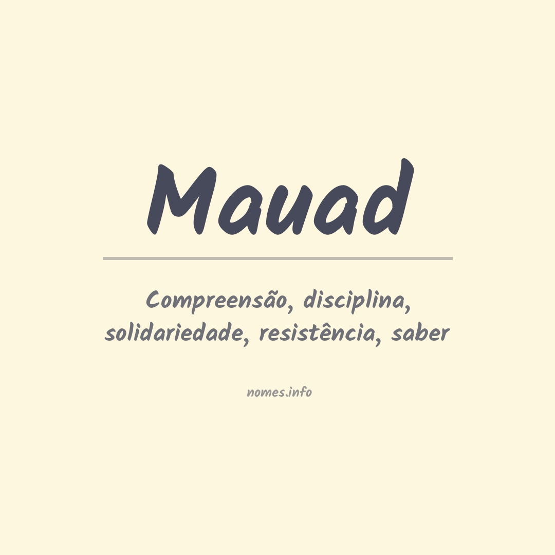 Significado do nome Mauad