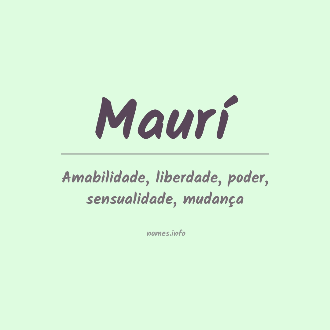 Significado do nome Maurí