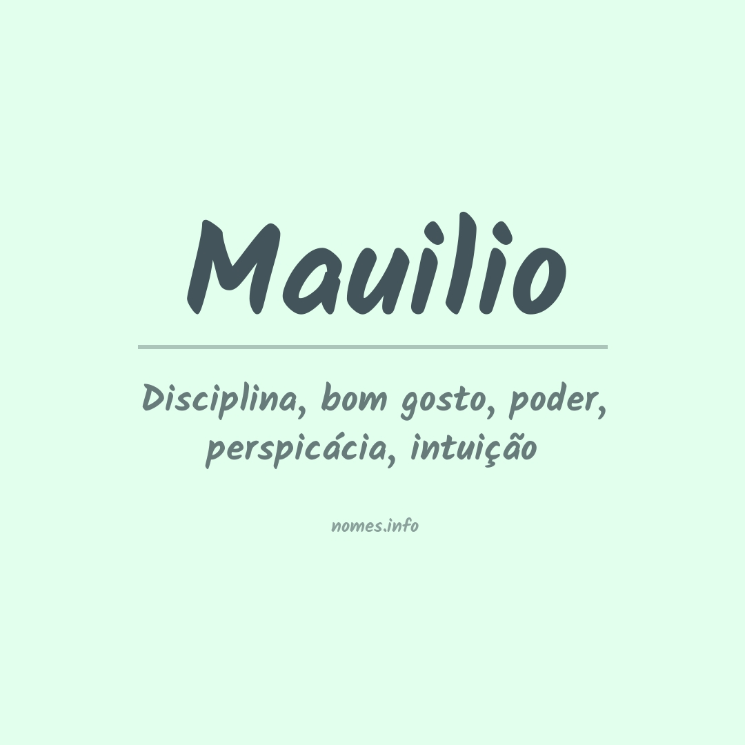 Significado do nome Mauilio