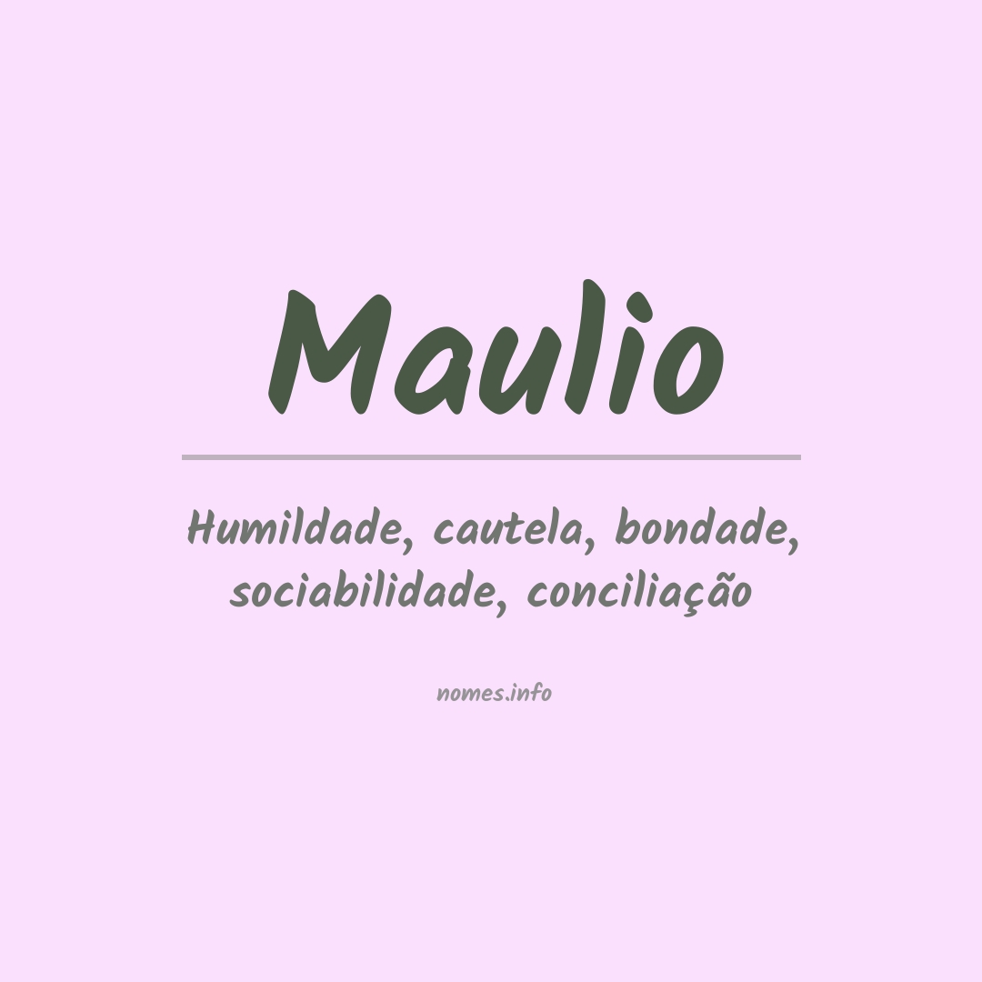 Significado do nome Maulio