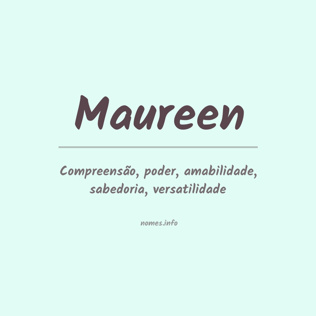 Significado do nome Maureen