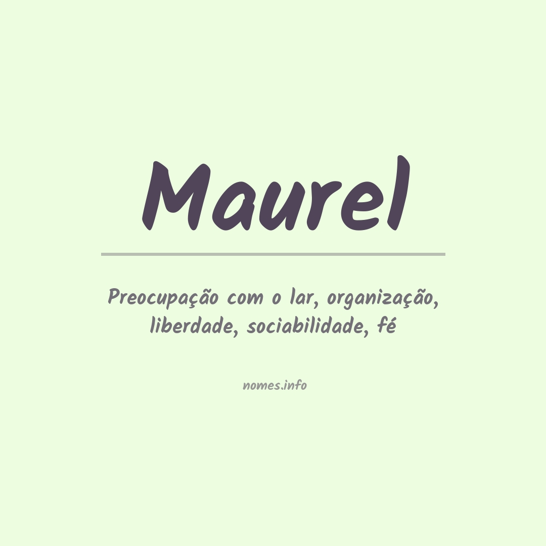 Significado do nome Maurel