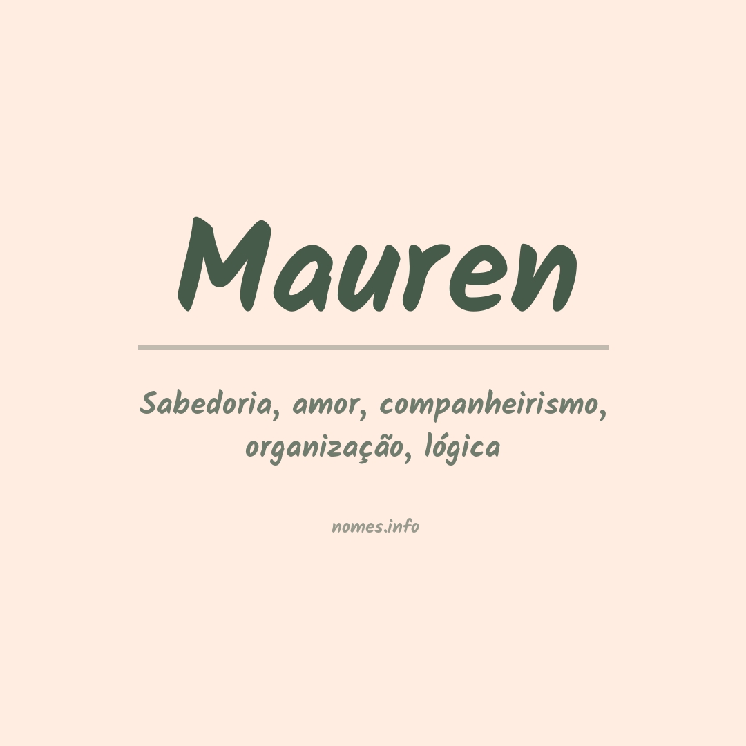 Significado do nome Mauren