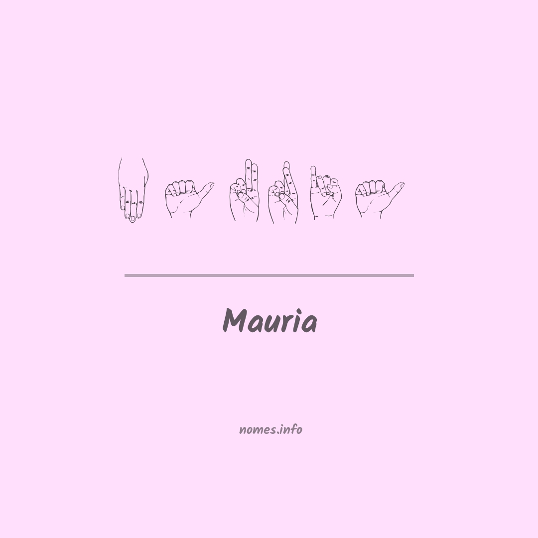 Mauria em Libras