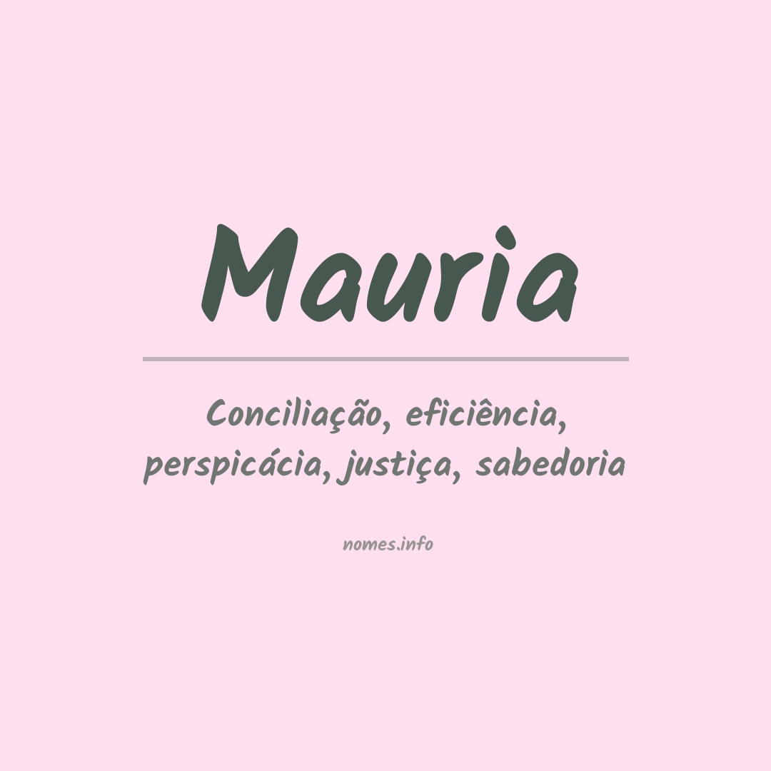 Significado do nome Mauria