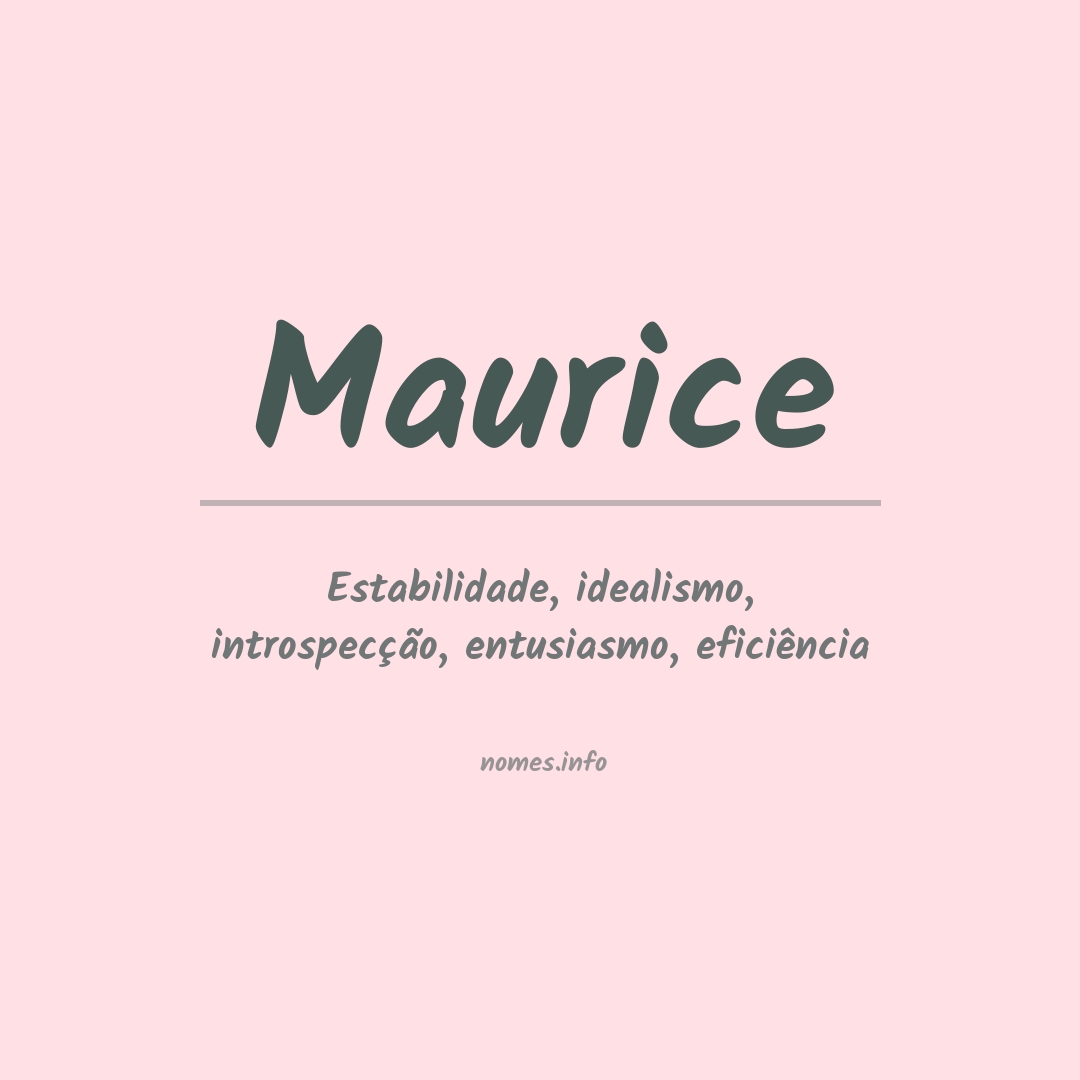 Significado do nome Maurice