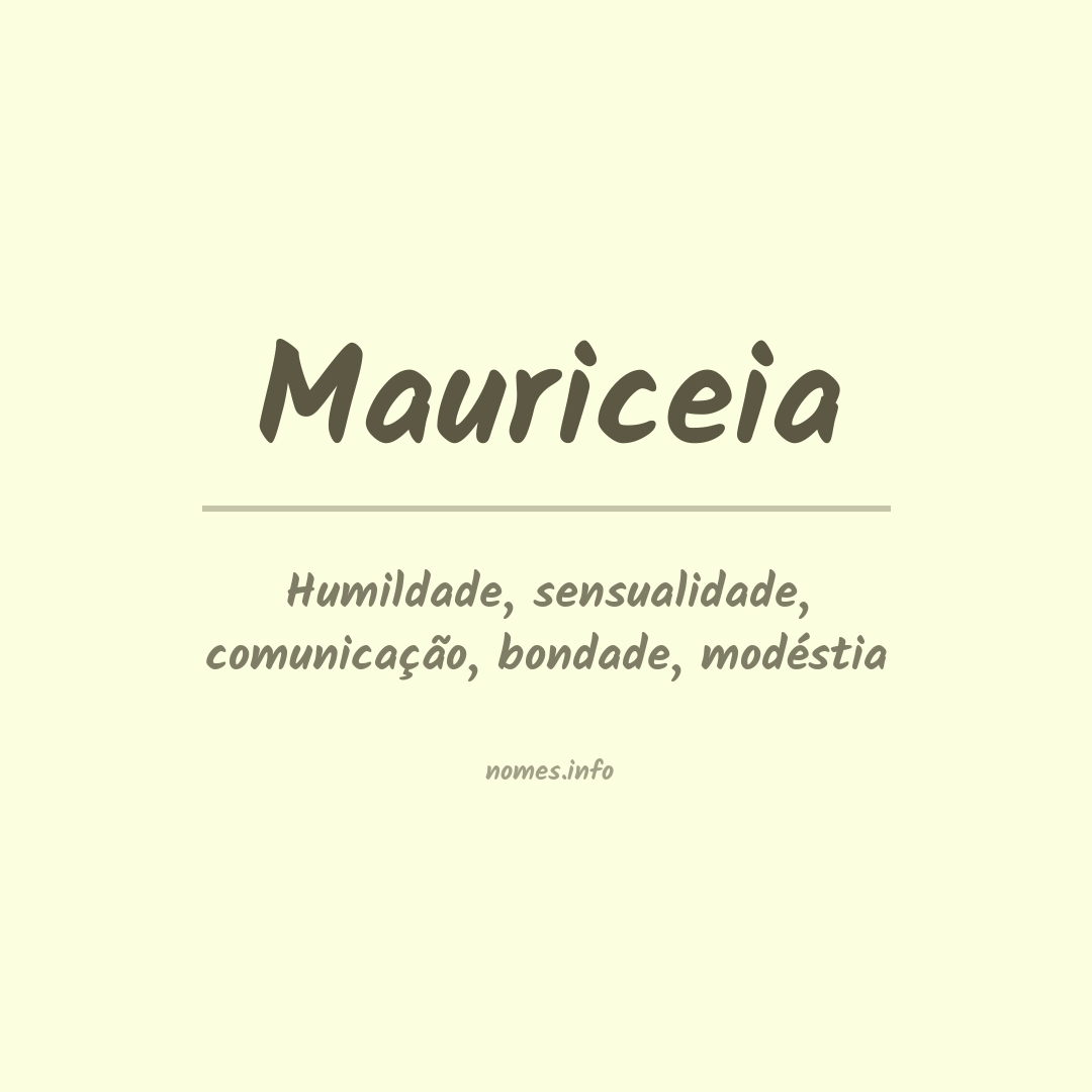 Significado do nome Mauriceia