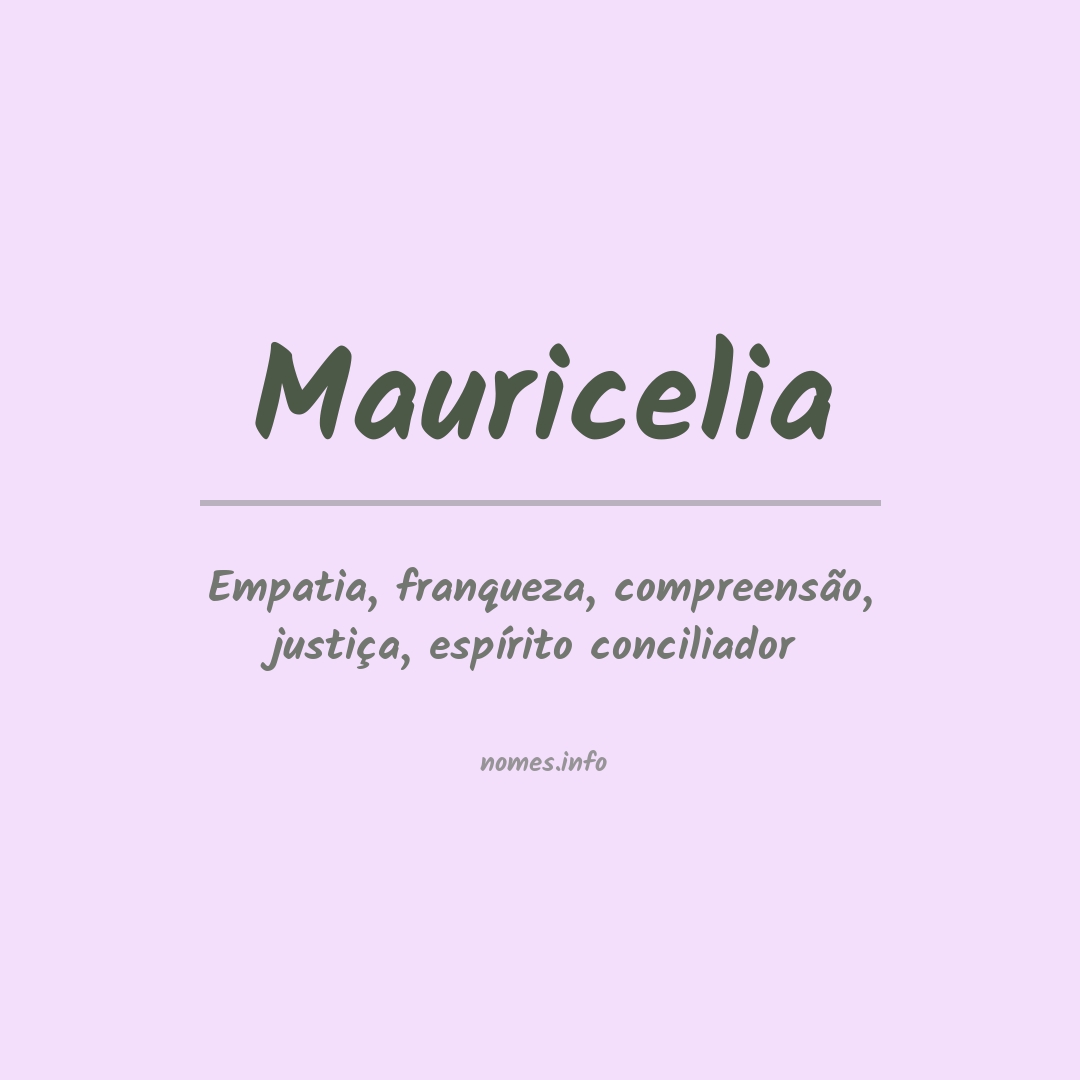 Significado do nome Mauricelia