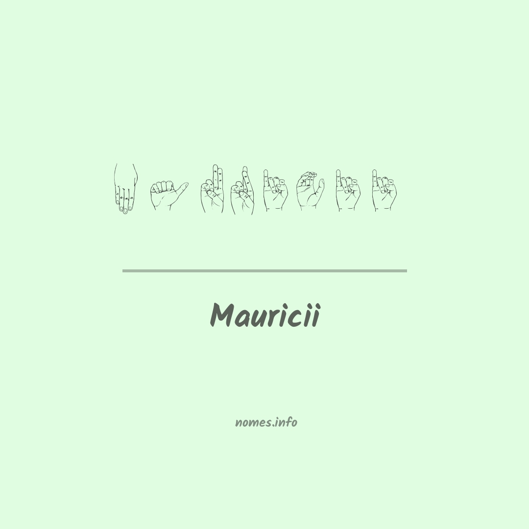 Mauricii em Libras