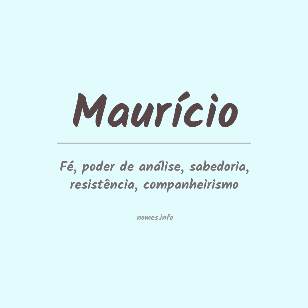Significado do nome Maurício - Dicionário de Nomes Próprios