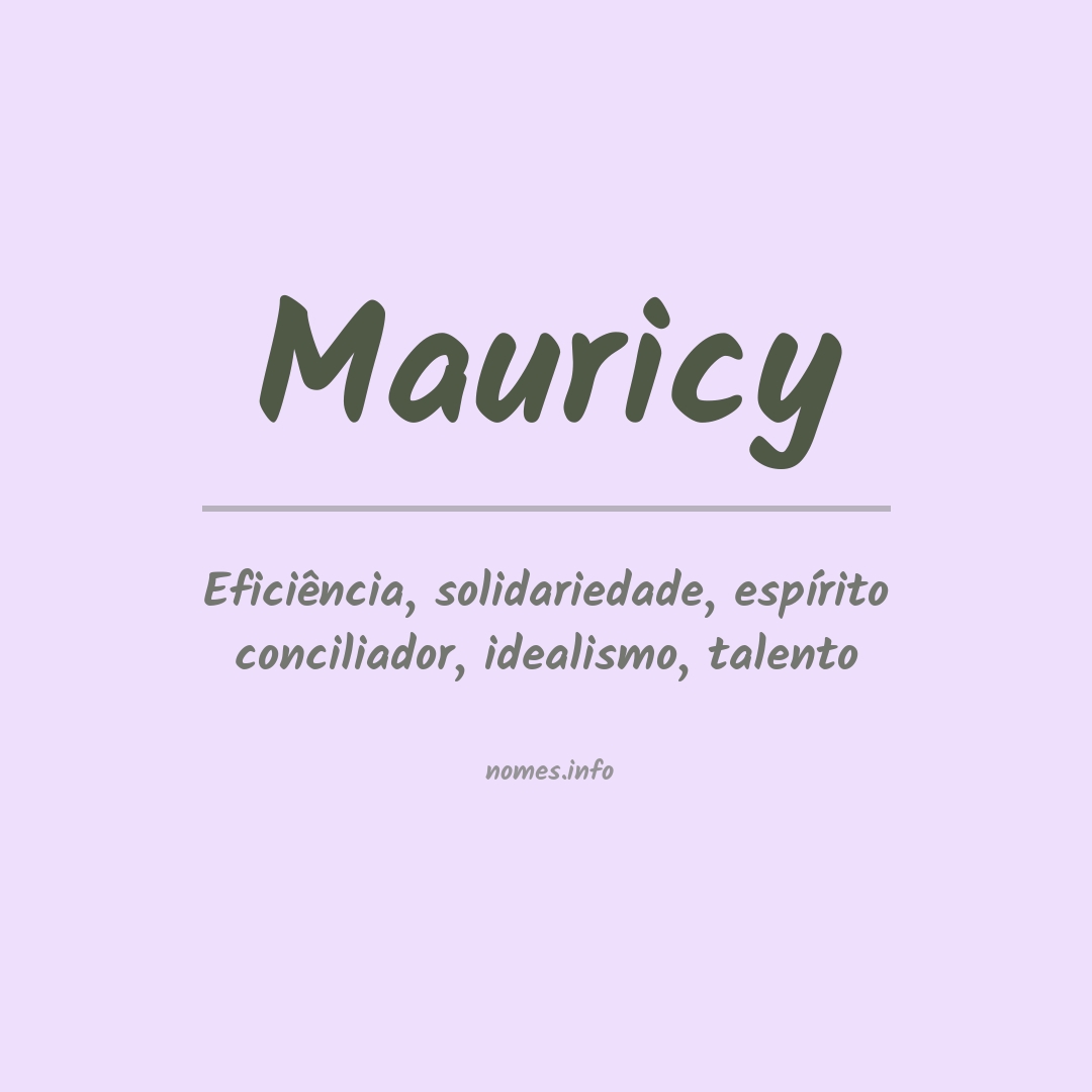 Significado do nome Mauricy