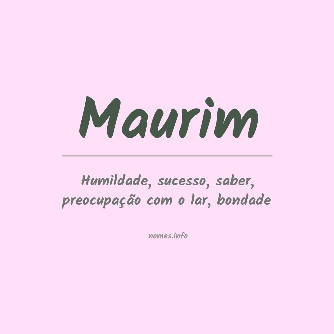 Significado do nome Maurim