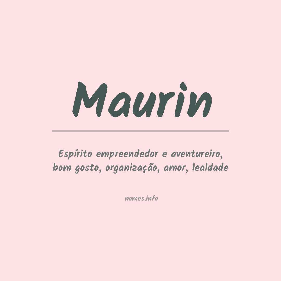 Significado do nome Maurin